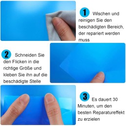 10 kartų lipnios taisymo vasaros, skirtos pripučiamų valčių baseino vandeniui atspariam PVC