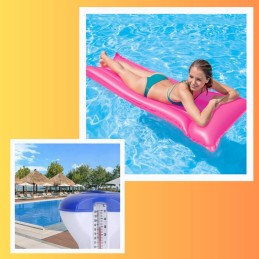 2in1 dozatorius su termometru plūduriuojantis plūduras baseino termometras chloras 20g