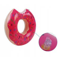 Vaikiškas spurgos pripučiamas žiedas, 50 cm, rožinis