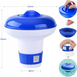 Baseino chloro dozatorius, plūduras baseino tabletėms, 20g