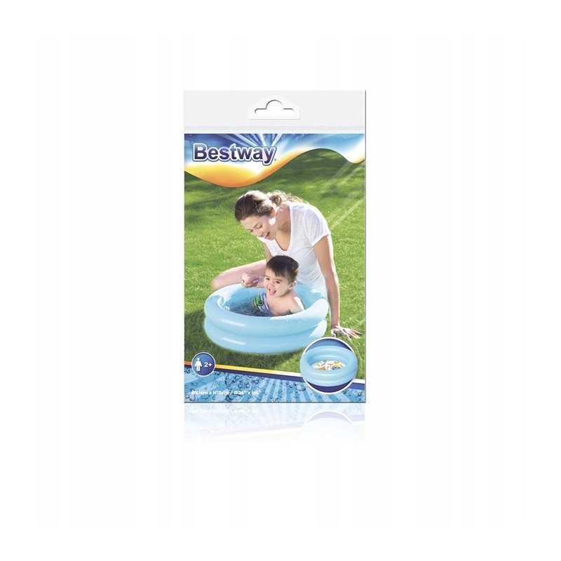 Pripučiamas baseinas, 2 prieplaukos, mikro irklavimo baseinas, rožinė, mėlyna, 21l, bestway