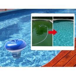 Mažas plūdinis dozatorius 20g baseino chemijos, chloro, sūkurinės tabletės