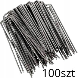 Metaliniai kaiščiai agrotekstilei, geotekstilei, 3 x 15 cm, 100 vnt.