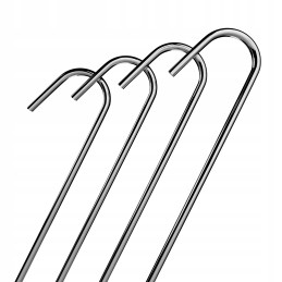 Cinkuoto metalo kaiščiai agrotekstilei, agrotekstilei, inkariniai kaiščiai, 15 cm, 100 vnt.