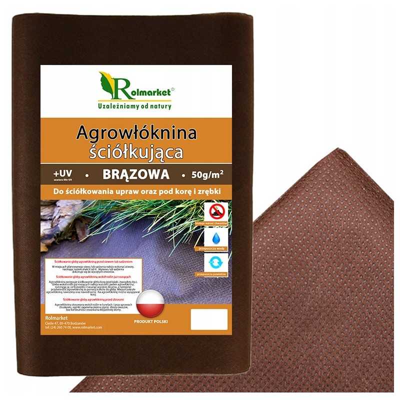 ✨ Lenkiška ruda mulčiavimo agrotekstilė 1,6x10m 50g