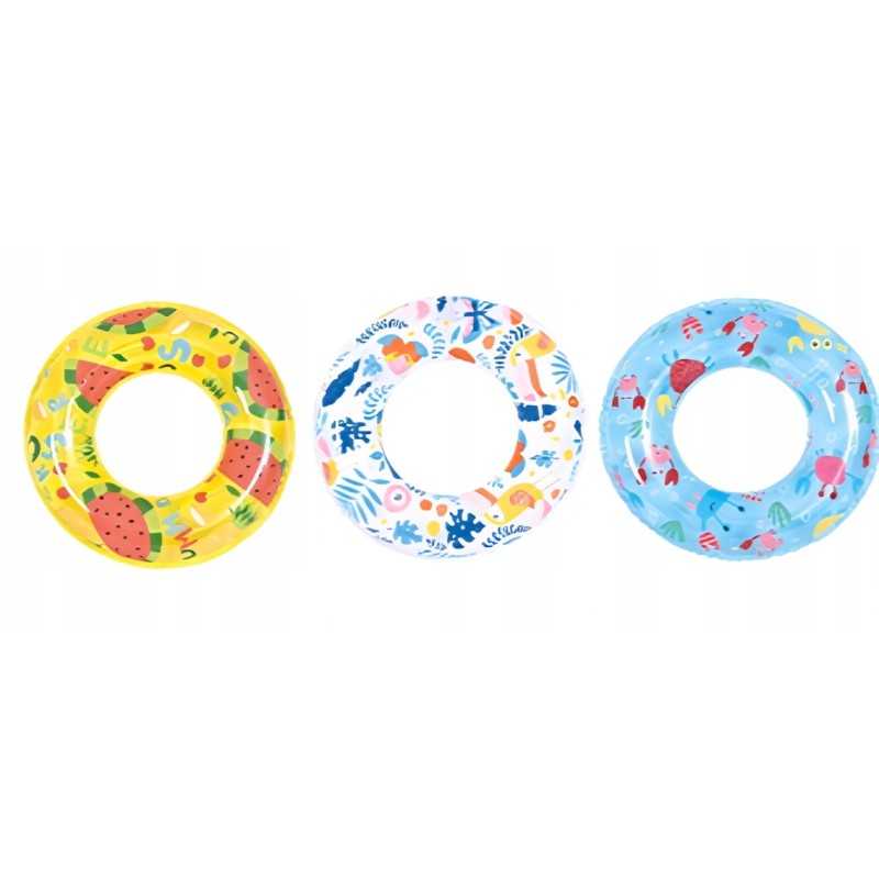 Plaukimo žiedas, spalvingi raštai, 3 raštai, 3-5 metų amžiaus