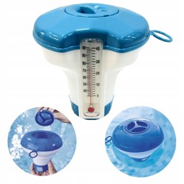 Dozatorius su termometru 20g tabletėms, baseino plūdė