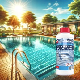 Natrio hipochloritas skystas chloras 1l vandens dezinfekcija šulinių baseinuose