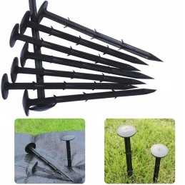 Smeigtukas agrotekstilei/agrotekstilei, juodas, 16 cm - 10 vnt.