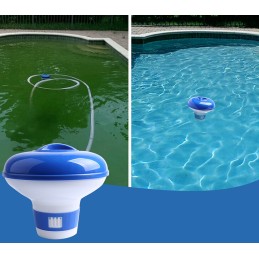 Mažas plūdinis dozatorius 20g baseino chemijos, chloro, sūkurinės tabletės