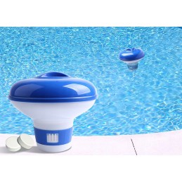 Mažas plūdinis dozatorius 20g baseino chemijos, chloro, sūkurinės tabletės