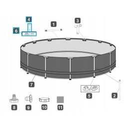 Kolek kištukas baseinams bestway steel pro max 396 427 457