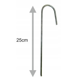 Metalinis kaištis agrotekstilei tvirtinti 25cm 100 vnt.