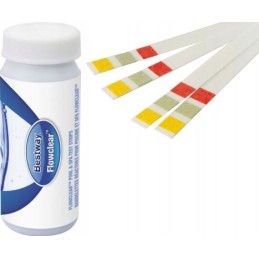 Bandymo juostelės ph testeris, chloro lygis, šarmingumas, 50 vnt., bestway 58142