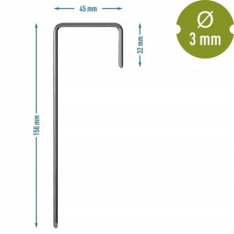 Smeigtukai agrotekstilei, plieno tipas L - 100 vnt.