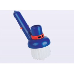 Round brush for cleaning pool corners