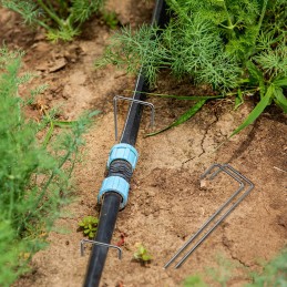 Plieniniai kaiščiai agrotekstilei l tipo, 100 vnt, 15 cm