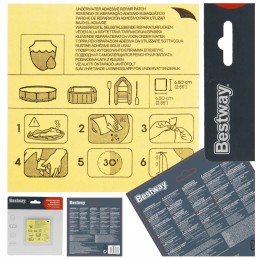 Lipnių vandeniui atsparių remonto pleistrų rinkinys, 10 vienetų, bestway 62091