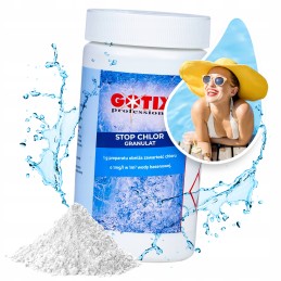 Sustabdyti chlorą baseinui antichloras sumažina chloro kiekį baseine 1kg gotix