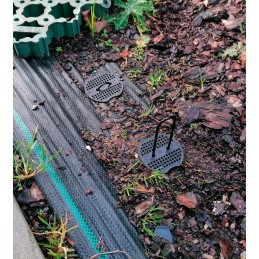 Agrotekstilės smeigtukai su trinkelėmis, 20 vnt smeigtukų 20 cm + 20 vnt trinkelių