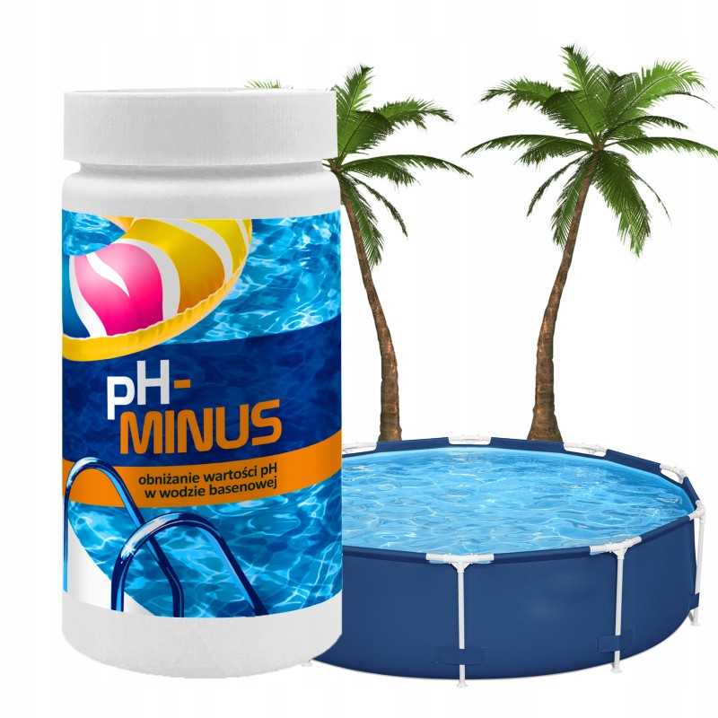 Ph minus baseinui, granulės, vandens kontrolė, baseino chemikalai, gamix 1-5 kg