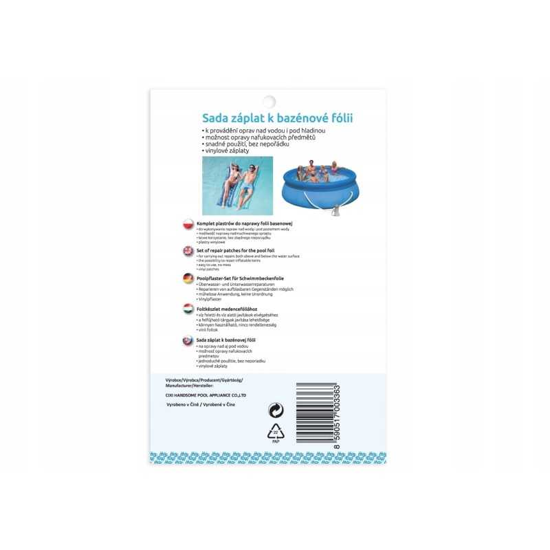 Latkų rinkinys baseino folijos taisymui