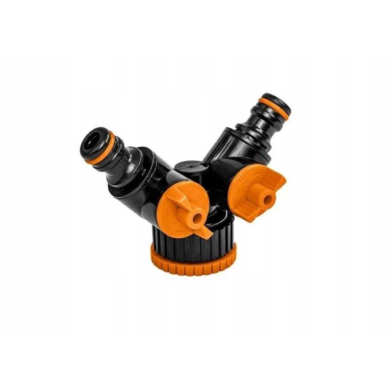 Tee 2 vožtuvai skirstytuvo sriegis 1 3 4 adapteris