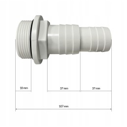 Sumažinimo jungtis, nipelis baseino žarnoms prijungti, 32x38mm, 91609011