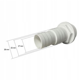 Sumažinimo jungtis, nipelis baseino žarnoms prijungti, 32x38mm, 91609011