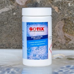 Antychloro granulės sustabdo chlorą baseine granuliuotas 1 kg redukuojančio chloro
