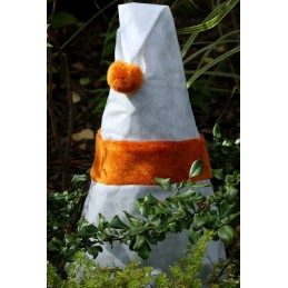 Apsauginis gaubtas, baltas ir raudonas dangtelis