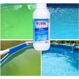 Antidumbliai, stipri priemonė nuo dumblių baseine, sūkurinėje vonioje, SPA, dumblius naikinantys chemikalai, 1l