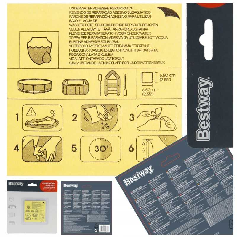 Vasarinio baseino čiužinio remonto rinkinys 10 vnt lipnus bestway 62091