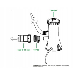 Adapter 38 32 mm for pool pumps 10722 intex