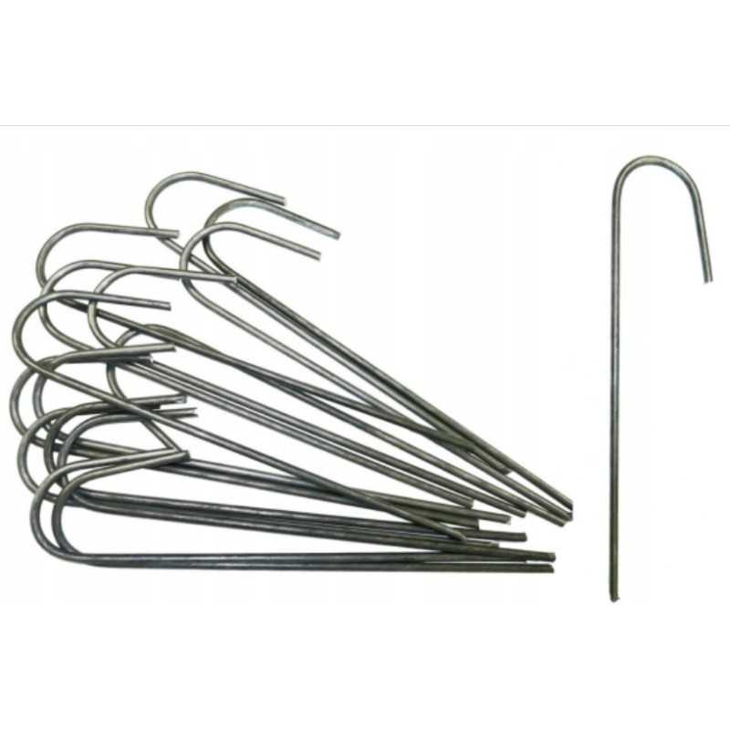 Metaliniai kaiščiai agrotekstilei tvirtinti 15 cm - 100 vnt.
