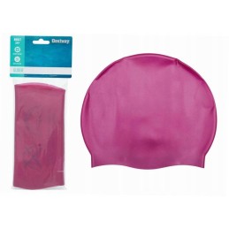 Rožinė silikoninė maudymosi kepuraitė