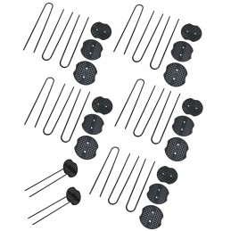 Agrotekstilės smeigtukai su trinkelėmis, 20 vnt smeigtukų 20 cm + 20 vnt trinkelių