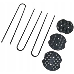 Agrotekstilės smeigtukai su trinkelėmis, 20 vnt smeigtukų 20 cm + 20 vnt trinkelių