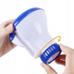 2 viename didelis dozatorius su termometro plūduru baseino sūkurinei voniai chloro 20g