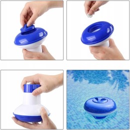 2 viename didelis dozatorius su termometro plūduru baseino sūkurinei voniai chloro 20g