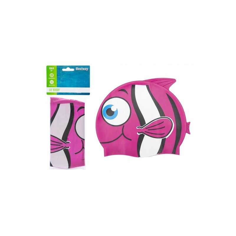 Rožinė žuvies maudymosi kepurė Bestway 26025