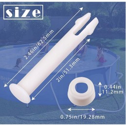 Grybų kaiščių kaiščiai baseino rėmui, 6 vnt