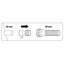 Adapterio b jungtis intex 29061 žarnoms 32 38 mm