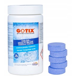 Chloras 1kg mėlynos tabletės 20g mėlynos multi 11in1 skirtas sūkurinėms SPA baseinams