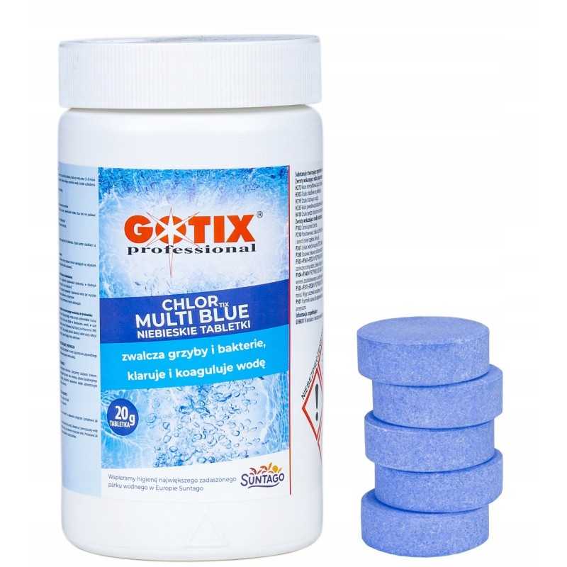 Chloras 1kg mėlynos tabletės 20g mėlynos multi 11in1 skirtas sūkurinėms SPA baseinams