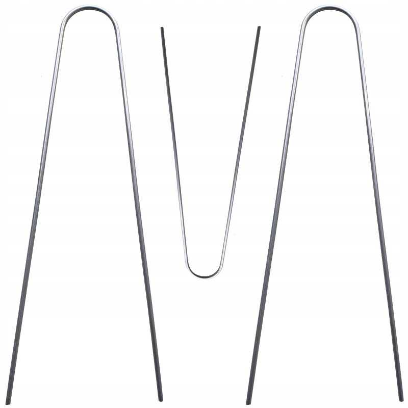 Metaliniai smeigtukai įvairių tipų agrotekstilei, agrotekstilei ir geotekstilei tvirtinti prie žemės, taip pat smeigtukai kurmių