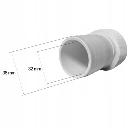 Sumažinimo jungties jungties antgalis baseino siurblio žarnoms prijungti 38x32mm 149680