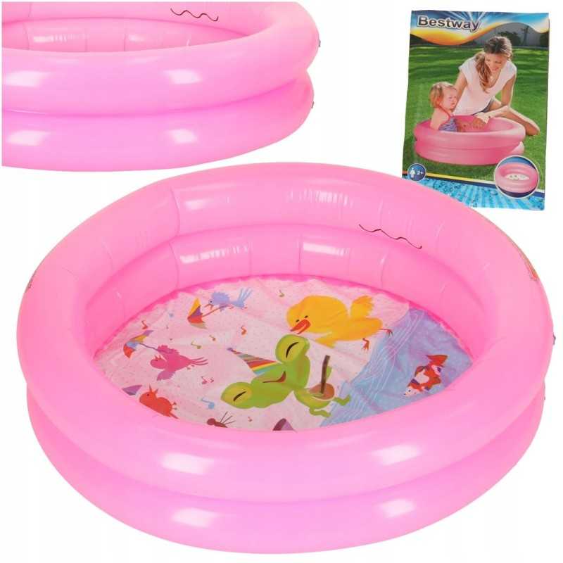 Bestway 51061 baseino vaikiškas baseinas vaikams 61cm rožinis