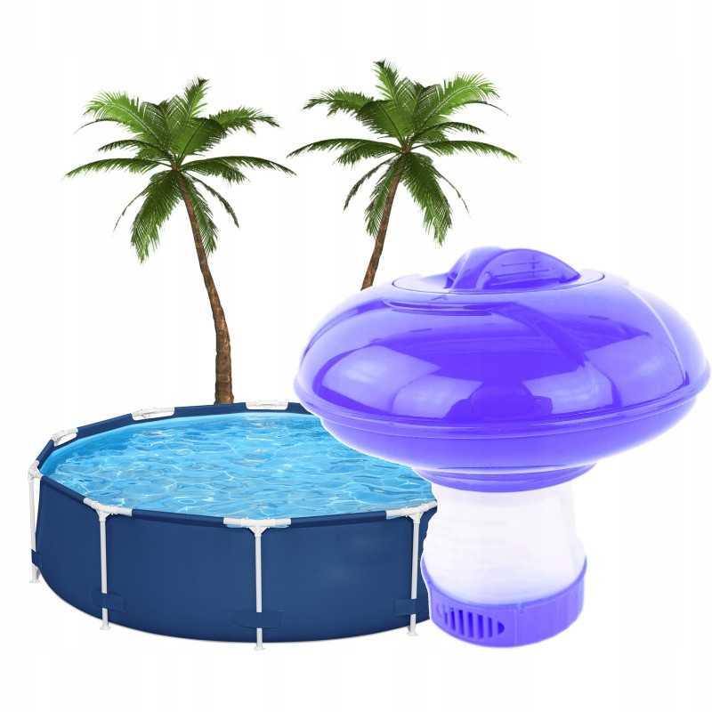 Plūdurinis plūdurinis dozatorius baseino chemikalams chloro tabletėms chloras 20 g