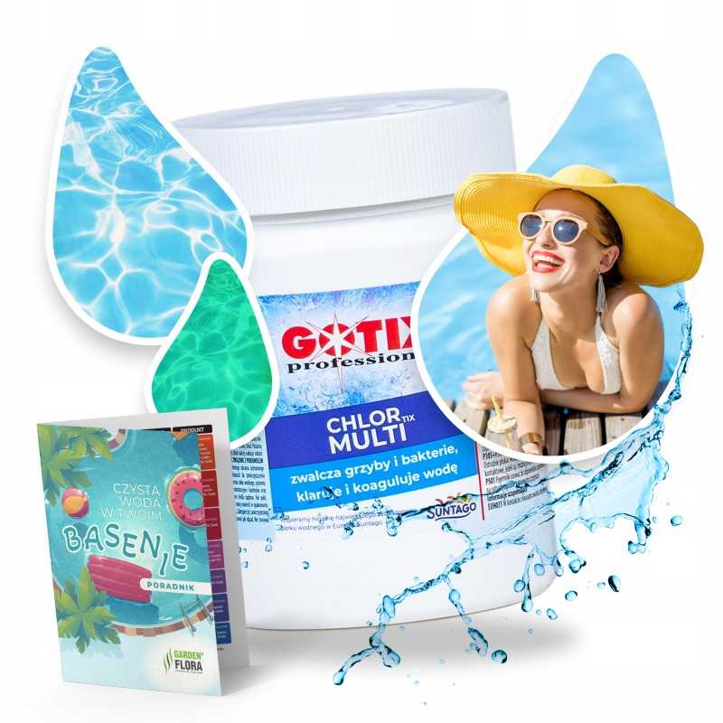 Chloras baseinui 400g baseino cheminės medžiagos chlortix multi 20g x 20 tabs gotix